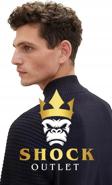 A3D102 GRANATOWY SWETER Z SUWAKIEM TOM TAILOR XL