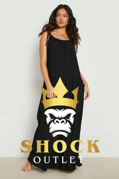 H4B204 CZARNA SUKIENKA MAXI BOOHOO XS