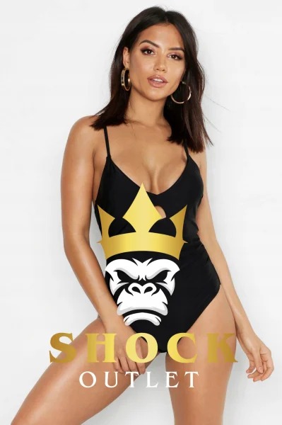 C8B115 CZARNY KOSTIUM KĄPIELOWY Z WYCIĘCIEM BOOHOO XL