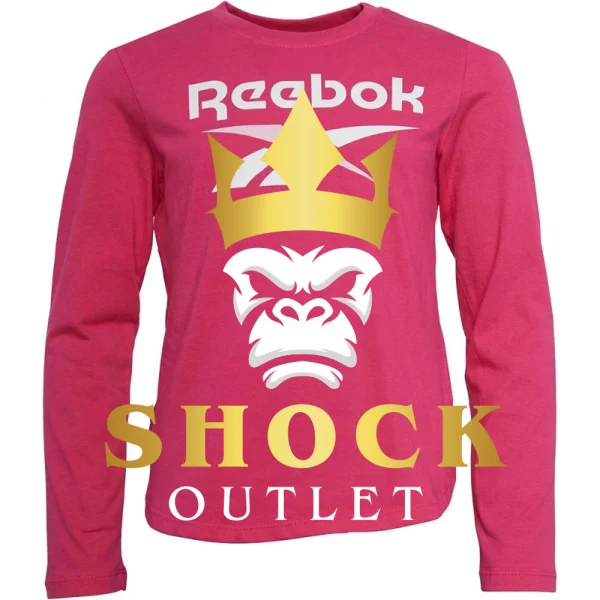 G3A103 RÓŻOWA BLUZKA Z DŁUGIM RĘKAWEM I LOGO REEBOK 164
