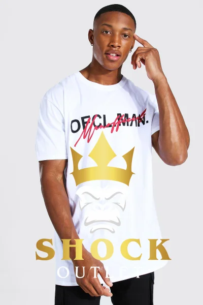 C6E215 BIAŁT TSHIRT Z NADRUKIEM BOOHOO S