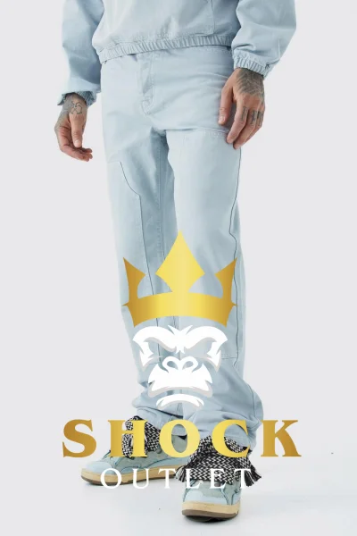 A0D003 NIEBIESKIE SPODNIE JEANSOWE TALL BOOHOOMAN 32