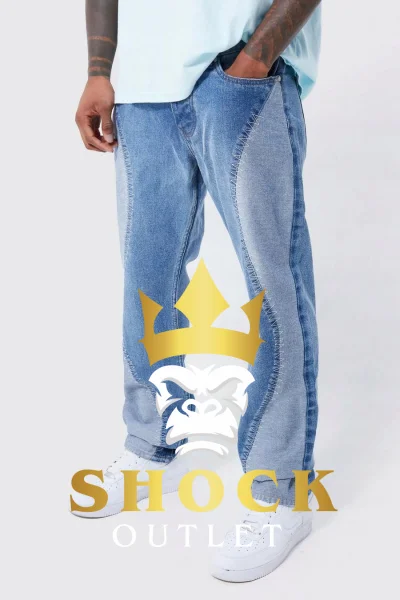 A7E008 NIEBIESKIE SPODNIE JEANSOWE BOOHOOMAN 28