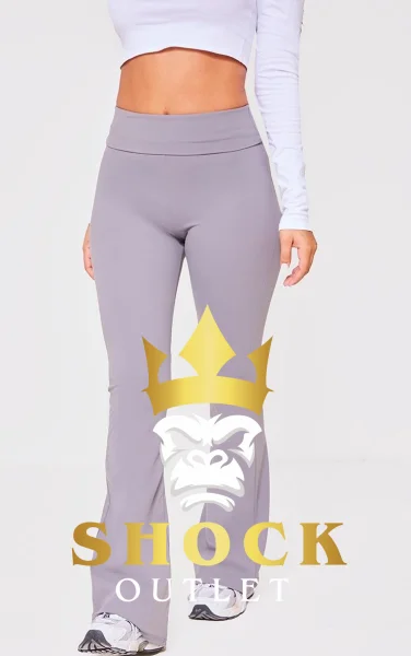 A2B003 SZARE SPODNIE Z SZEROKĄ NOGAWKĄ PETITE PRETTYLITTLETHING XL