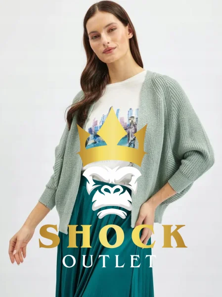 A1G304 ZIELONY KRÓTKI SWETER ORSAY S