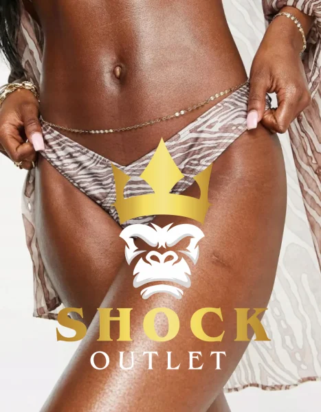 C0D004 BRĄZOWY DÓŁ OD BIKINI ZEBRA SOUTH BEACH M