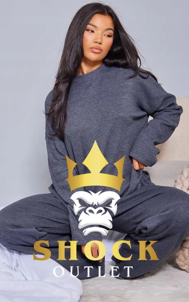 B7D106 SZARA BLUZKA OD PIŻAMY OVERSIZE PRETTYLITTLETHING XS