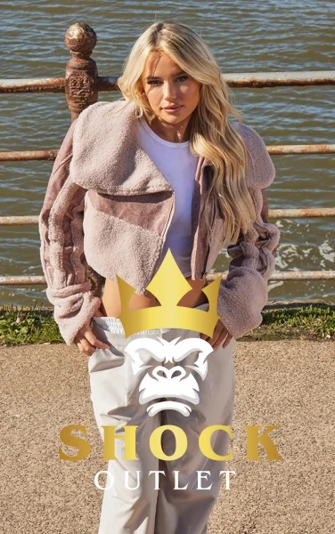 F2D002 RÓŻOWA KRÓTKA KURTKA SKÓRZANA Z FUTERKIEM PRETTYLITTLETHING S