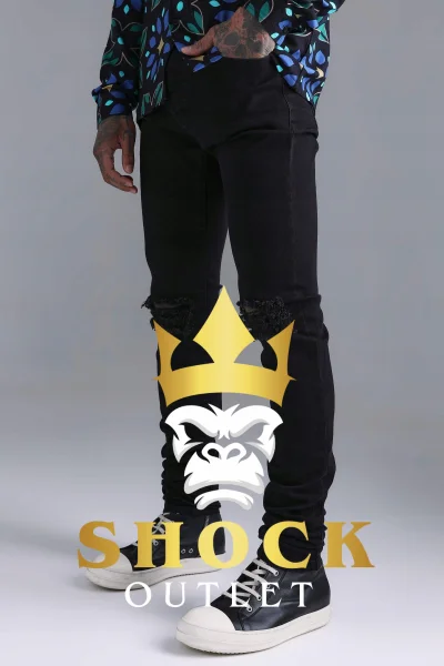 A2C005 CZARNE SPODNIE JEANSOWE BOOHOOMAN 34