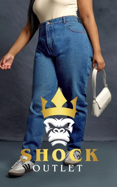 G3C106 NIEBIESKIE SPODNIE JEANSOWE PRETTYLITTLETHING 4XL