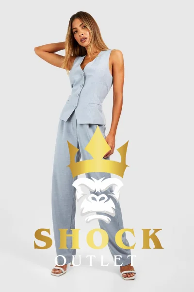 C7D201 SZARE SPODNIE PROSTE BOOHOO XS