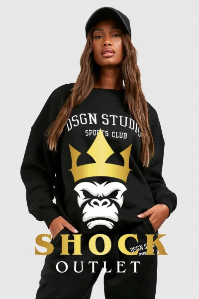 D0E020 CZARNA BLUZA Z HAFTEM BOOHOO XL