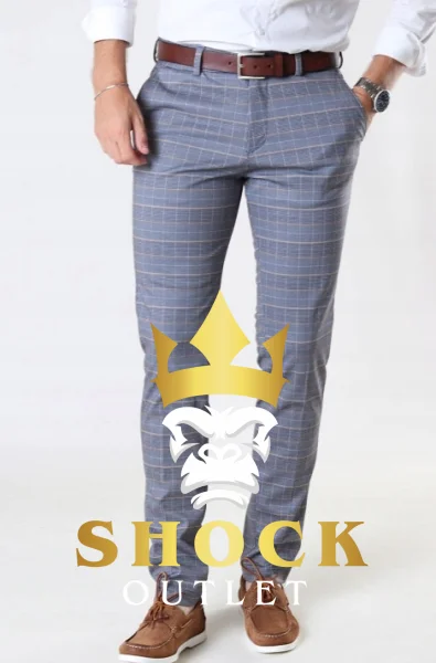 F0C005 SZARE SPODNIE W KRATKĘ JACK JONES 28/32