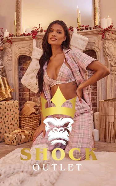 C5C233 STANIK RÓŻOWY W KRATKĘ PRETTYLITTLETHING M