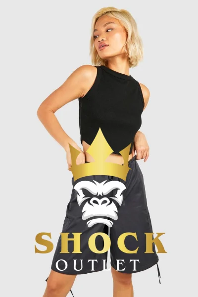 D0E010 CIEMNOSZARE SPODENKI PRZED KOLANO BOOHOO XS