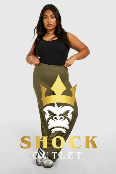 B4D208 ZIELONE KHAKI SZEROKIE SPODNIE MATERIAŁOWE BOOHOO XXL