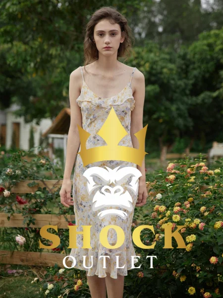 B6D010 RETRO SUKIENKA W KWIATY SHEIN M