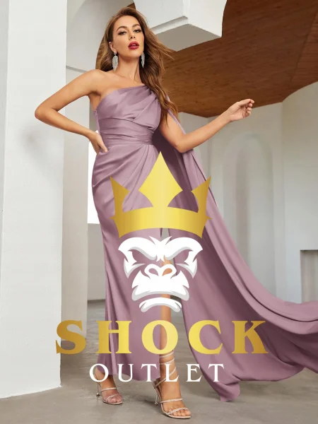 D0B109 ELEGANCKA SATYNOWA SUKIENKA FIOLET SHEIN XL