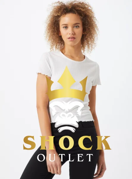 A6B004 BIAŁY TOP Z KRÓTKIM RĘKAWEM ONLY XL