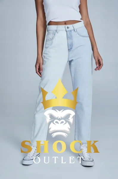 A7B205 SPODNIE MOM JEANS W DWÓCH ODCIENIACH COTTON ON XS