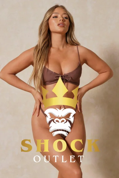 C0E008 KOMPLET BIKINI WIĄZANIE Z PRZODU MISSPAP L