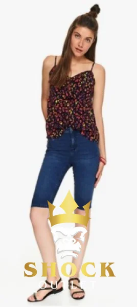 A2E104 GRANATOWE JEANSOWE SPODENKI PRZED KOLANO TOP SECRET XS