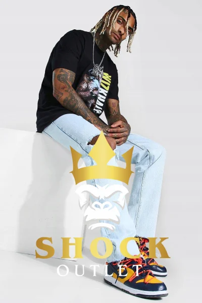B6E215 SPODNIE JEANSOWE DZIURA BOOHOO