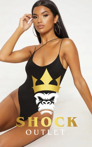 A8A209 CZARNE ASYMETRYCZNE BODY NA RAMIĄCZKACH PRETTYLITTLETHING XXS