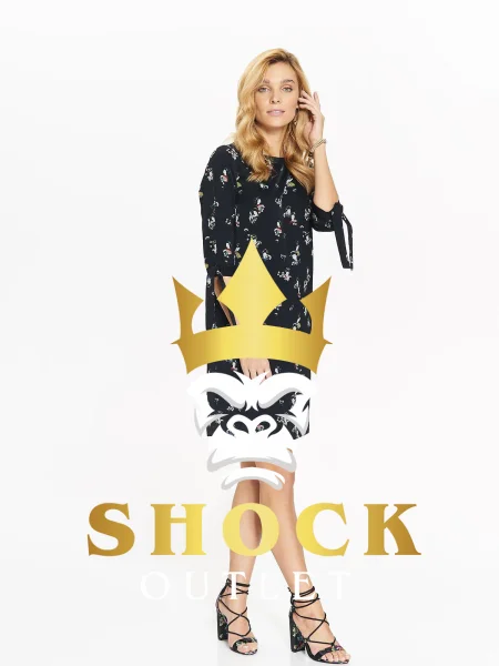 D0E124 CZARNA SUKIENKA WE WZORY TOP SECRET XS
