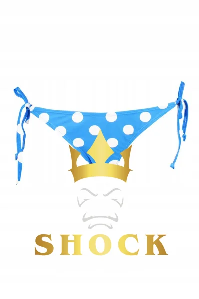 C4A202 DÓŁ OD BIKINI NIEBIESKI W GROCHY BOOHOO L
