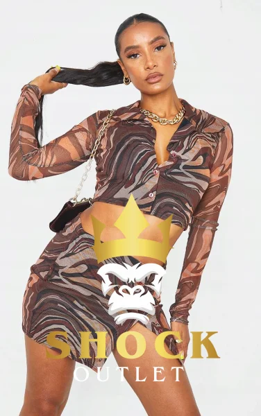 A8B031 TOP BLUZKA Z DŁUGIM RĘKAWEM PRETTYLITTLETHING L