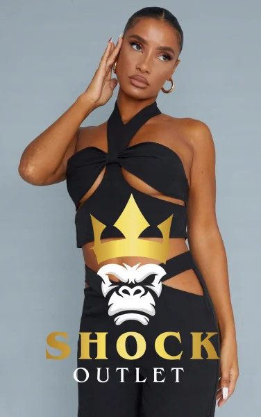 A8A124 CZARNY SEXY TOP PRETTYLITTLETHING L