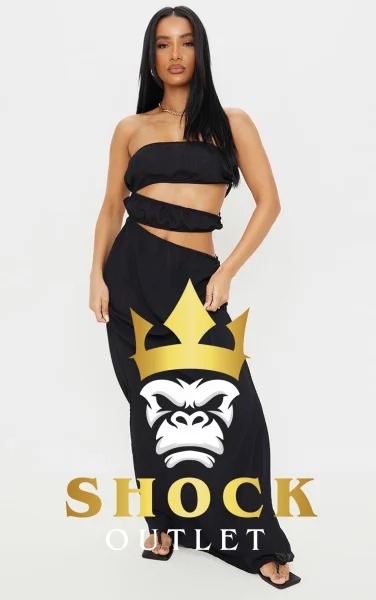 B6E011 CZARNA SUKIENKA PRETTYLITTLETHING S