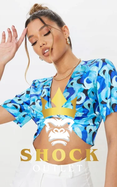 A1C011 NIEBIESKI TOP PRETTYLITTLETHING S