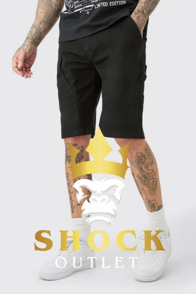 C9B008 CZARNE KRÓTKIE SPODENKI BOOHOOMAN 38