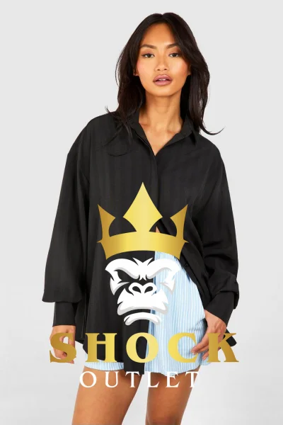 D3E212 CZARNA KOSZULA OVERSIZE BOOHOO M