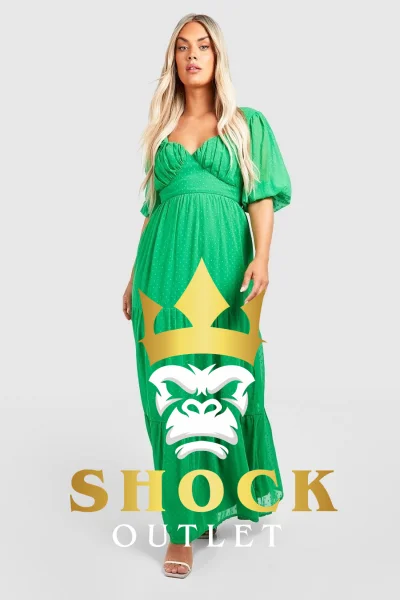 G0C207 ZIELONA SUKIENKA MAXI PLUS SIZE BOOHOO 6XL