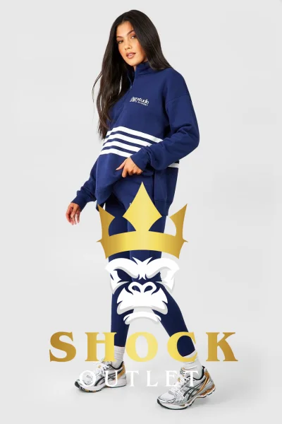 C10A15 GRANATOWY KOMPLET CIĄŻOWY - BLUZA I LEGGINSY BOOHOO M