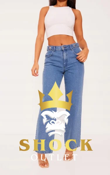 G3B101 NIEBIESKIE SPODNIE JEANSOWE PRETTYLITTLETHING XS