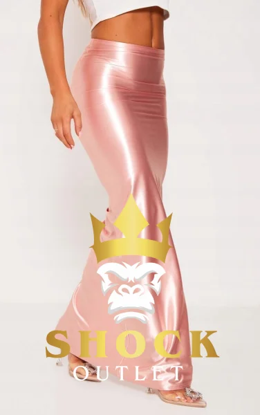 B9D101 RÓŻOWA SPÓDNICA MAXI PRETTYLITTLETHING M