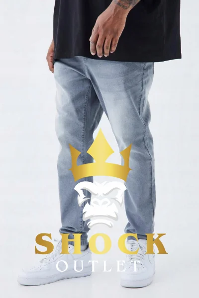 A2E009 SZARE SPODNIE JEANSOWE BOOHOOMAN 38