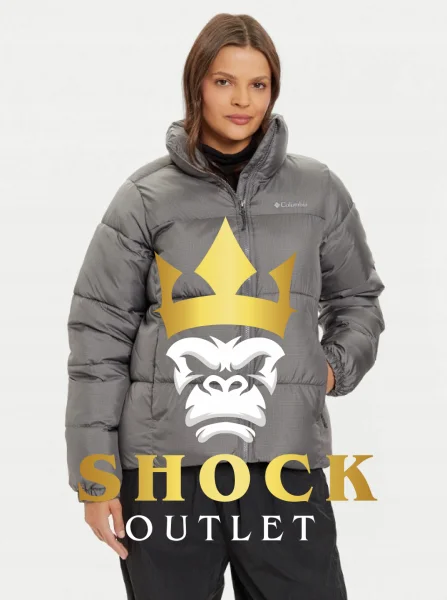 F1A001 SZARA KURTKA PUCHOWA COLUMBIA S
