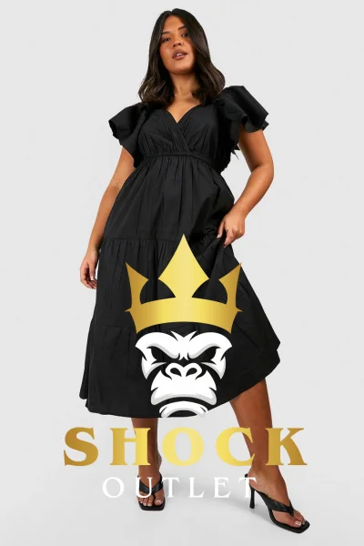 C7B101 CZARNA SUKIENKA MIDI Z ODKRYTYMI PLECAMI BOOHOO 4XL