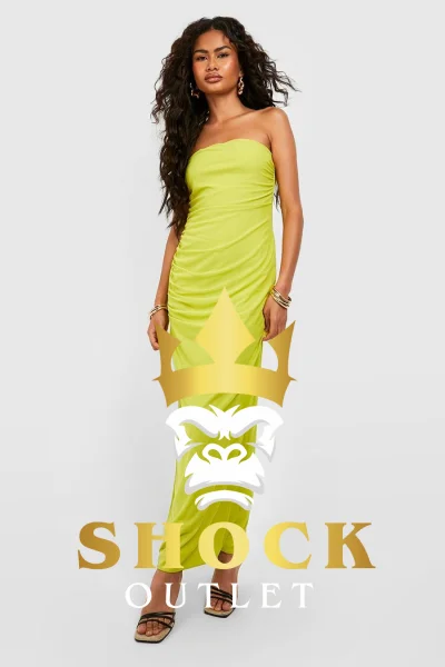C1D121 ZIELONA SIATECZKOWA SUKIENKA MAXI BOOHOO XXL