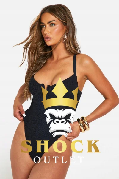 C8B205 CZARNY KOSTIUM KĄPIELOWY MARSZCZONY BOOHOO XS