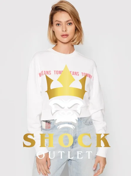 B8A102 BIAŁA KRÓTKA BLUZA TOMMY JEANS M