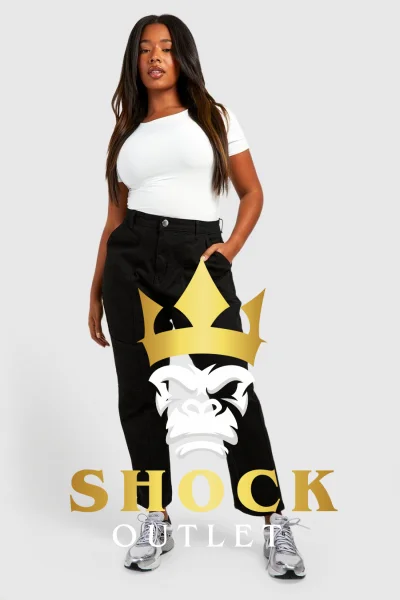 G3D010 CZARNE SPODNIE JEANSOWE BOOHOO 5XL