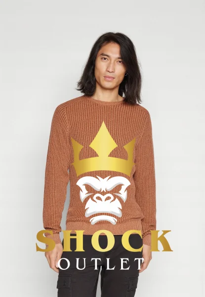 G1E007 BRĄZOWY SWETER BAWEŁNIANY PIER ONE XXL