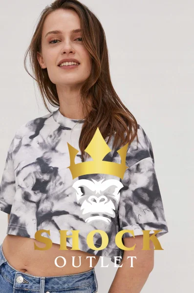 A1A207 SZARY KRÓTKI CROP TOP MARBLE CALVIN KLEIN JEANS XS