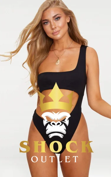 D2D103 CZARNY STRÓJ KĄPIELOWY JEDNOCZĘŚCIOWY PRETTYLITTLETHING S
